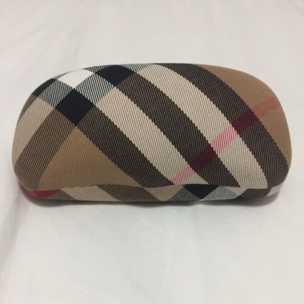 Burberry Plaid Eyeglass Case in Tan and Black